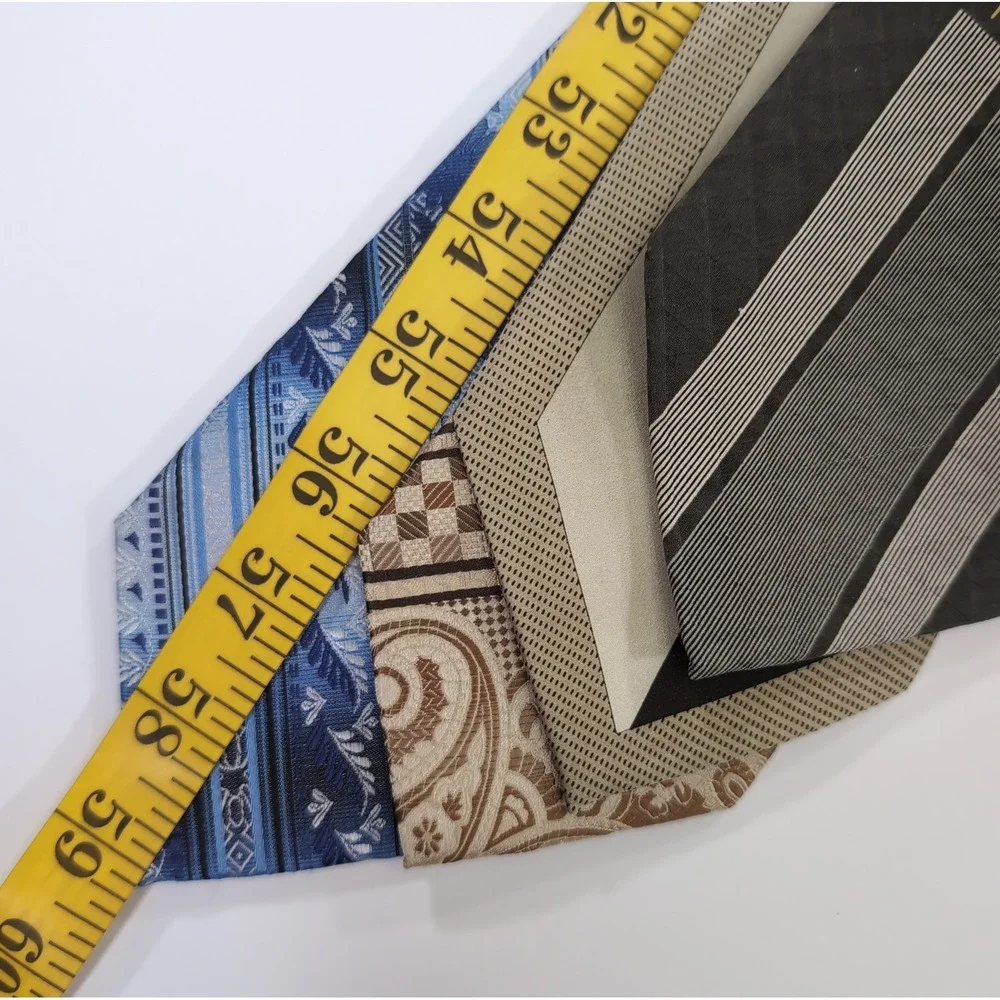 Stacy Adams Mens Neckties 4 Pack OS Multicolor Silk Geometric Paisley Lot Set